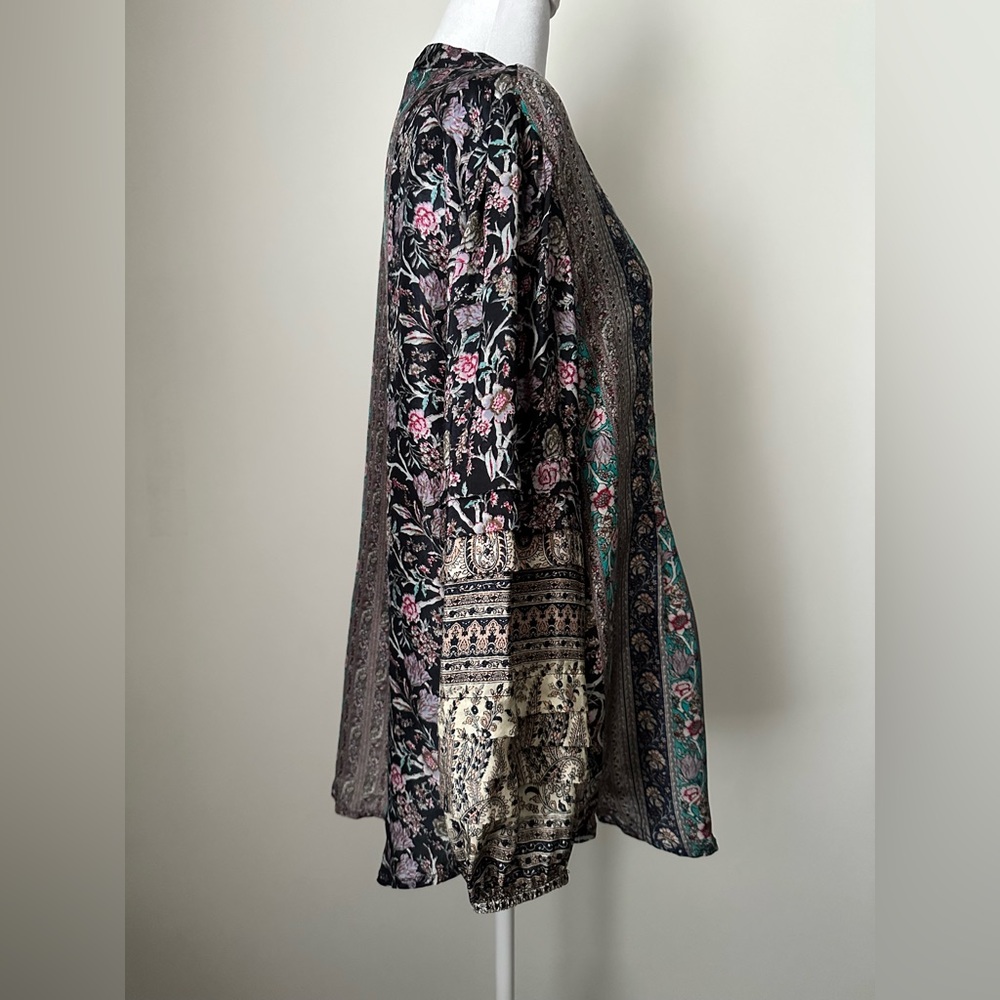 SOFT SURROUNDINGS Milarepa 100% Silk Blouse Women’s Size Large - Picture 5 of 10